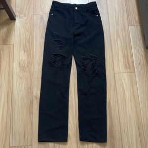 Black Distressed Jeans TBD B